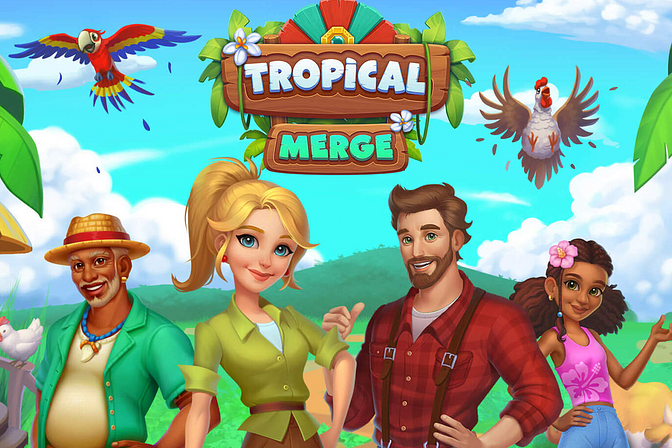 Tropical Merge - Jogo Online - Joga Agora