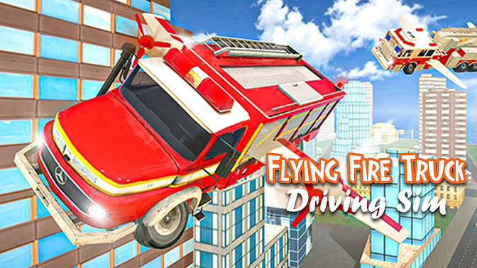 Flying Fire Truck Driving Sim