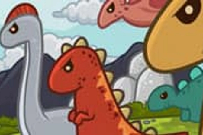 Dinosaur cartoon jogar um jogo