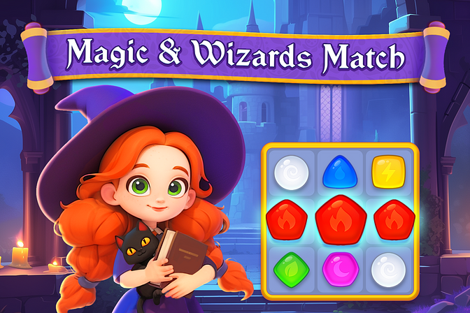 Magic & Wizards Match