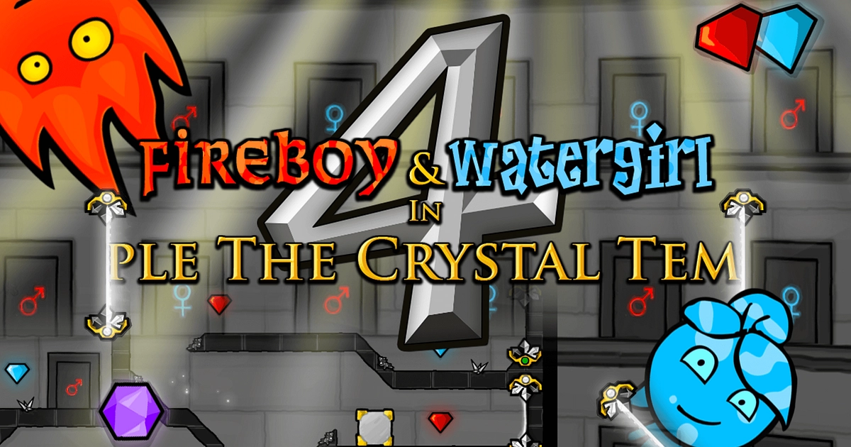 Fireboy and Watergirl 4: Crystal Temple / Menino do Fogo e Garota da Água  4: Templo de Cristal 🔥 Jogue online